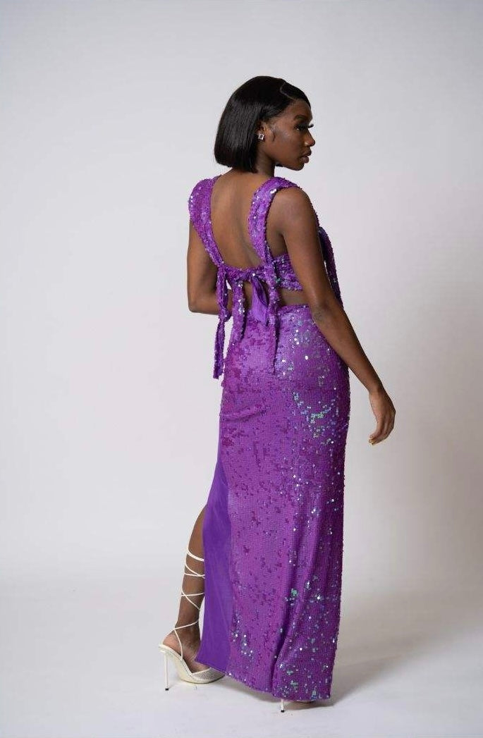 Purple Sequin Dress